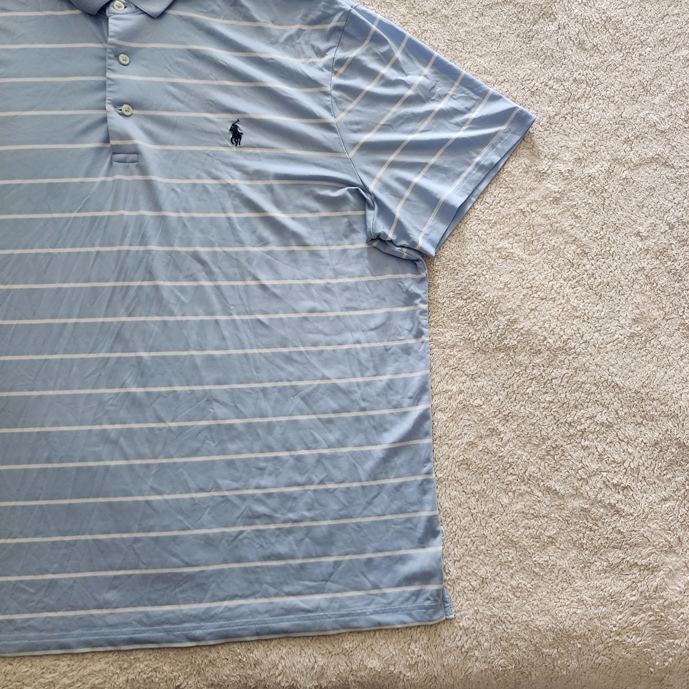 Polo Classic Fit Performance Polo Shirt, Men's XL - Office Blue/Ceramic White - Picture 3 of 8